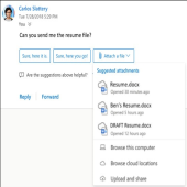 ویژگی پاسخ های پیشنهادی در نسخه ویندوزی Outlook