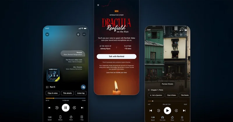 قابلیت‌های هوش مصنوعی جدید Audible معرفی شد؛ از راهنمای شخصیت‌ها تا داستان تعاملی