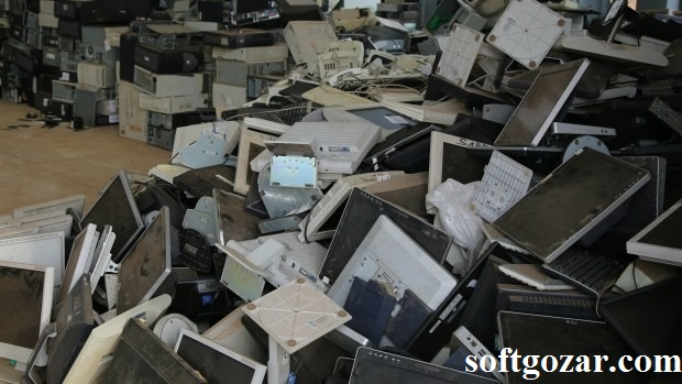 زباله های الکترونیکی گوشی قطعات الکترونیکی فناوری تکنولوژی