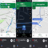 رابط کاربری جدید گوگل مپس هنگام مسیریابی با خودرو