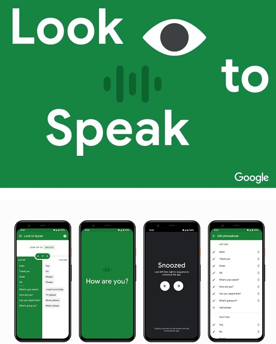 Look to Speak گوگل ال جی