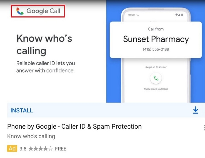 گوگل Google Phone Google Call