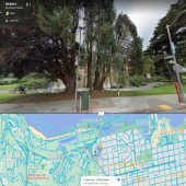 آزمایش ویژگی تقسیم صفحه نمایش در بخش Street View مپس