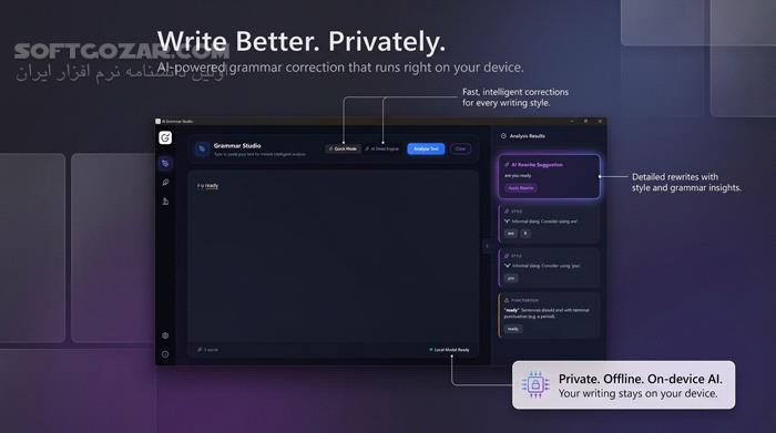 دانلود AI Grammar Studio 1.2.2 (اصلاح گرامر انگلیسی) با لینک مستقیم و کرک معتبر