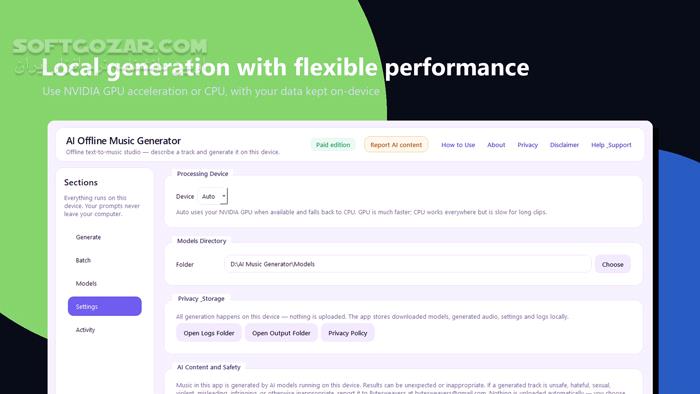 دانلود AI Offline Music Generator 2.1.4 (ساخت موسیقی با هوش مصنوعی) با لینک مستقیم و کرک معتبر