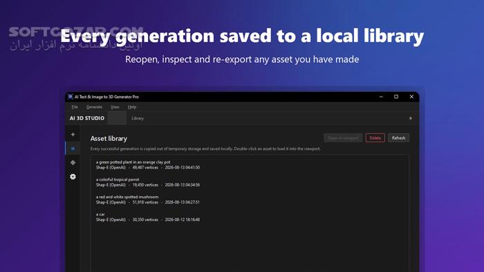 دانلود AI Text & Image to 3D Generator Pro 3.0.2 (تبدیل توضیحات متنی و تصاویر دوبعدی به مدل‌های سه‌بعدی) با لینک مستقیم و کرک معتبر