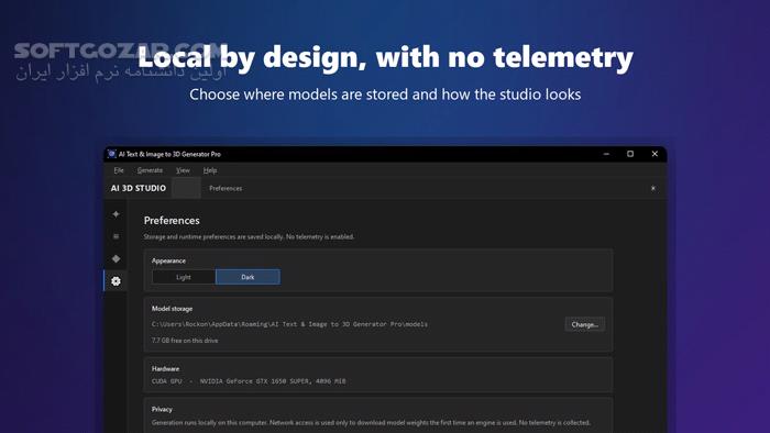 دانلود AI Text & Image to 3D Generator Pro 3.0.2 (تبدیل توضیحات متنی و تصاویر دوبعدی به مدل‌های سه‌بعدی) با لینک مستقیم و کرک معتبر
