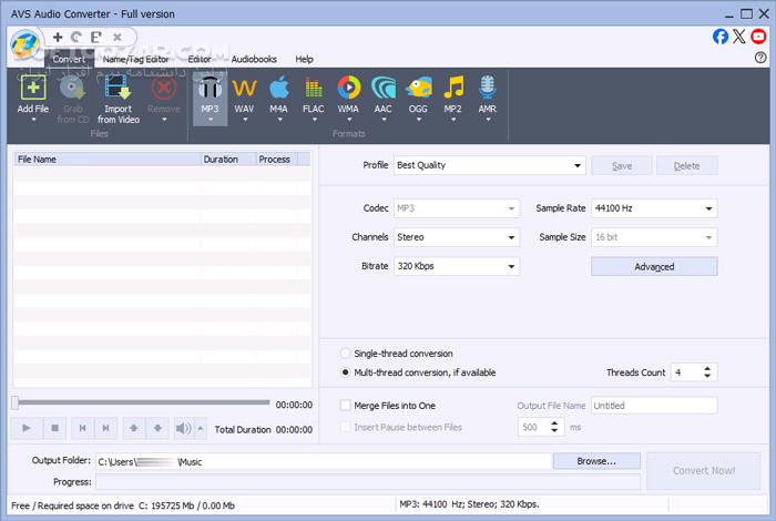 دانلود AVS Audio Converter 26.0.2.17 (مبدل صوتی) با لینک مستقیم و کرک معتبر