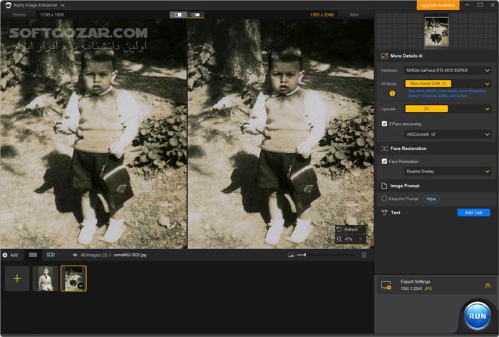 دانلود Aiarty Image Enhancer 3.3 - دانلود بالا بردن کیفیت عکس با هوش مصنوعی - سافت گذر