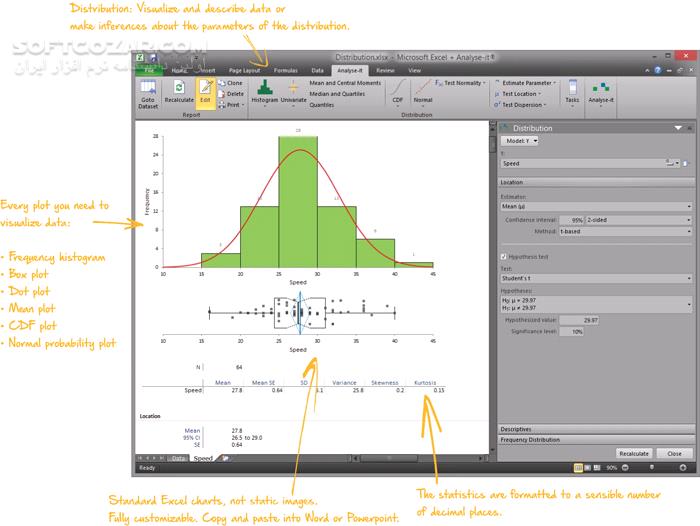 دانلود Analyse-it for Microsoft Excel Ultimate Edition 6.16.5 (افزونه اکسل برای تحلیل آماری پیشرفته) با لینک مستقیم و کرک معتبر