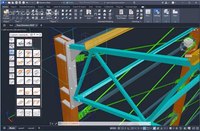 دانلود Autodesk Advance Steel 2027.0.1 / 2026 (طراحی سازه فولادی) با لینک مستقیم و کرک معتبر