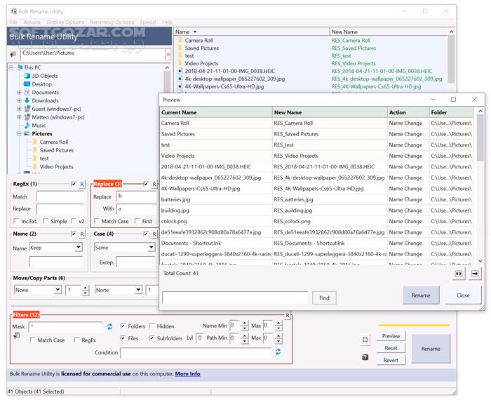 دانلود Bulk Rename Utility 4.0.0.5 Commercial - دانلود تغییر نام دسته‌جمعی فایل‌ها - سافت گذر