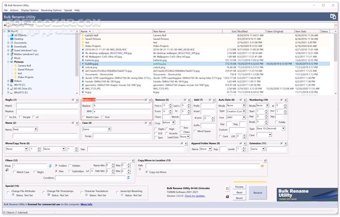 دانلود Bulk Rename Utility 4.0.0.5 Commercial - دانلود تغییر نام دسته‌جمعی فایل‌ها - سافت گذر