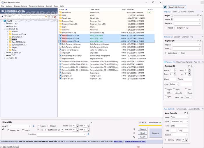 دانلود Bulk Rename Utility 4.0.0.5 Commercial - دانلود تغییر نام دسته‌جمعی فایل‌ها - سافت گذر