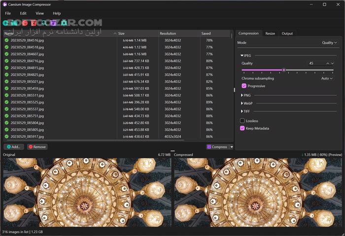 دانلود Caesium Image Compressor 2.8.3 - دانلود فشرده سازی عکس - سافت گذر