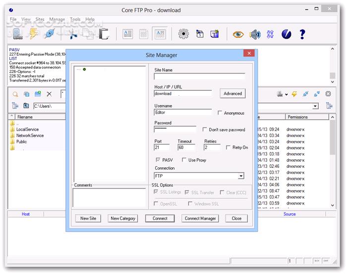 دانلود Core FTP Pro 2.2 Build 1960 / LE 2.3 Build 1991 - دانلود انتقال فایل - سافت گذر