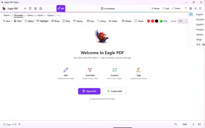 دانلود Eagle PDF Editor 1.5.2 (ویرایشگر پی‌دی‌اف) با لینک مستقیم و کرک معتبر