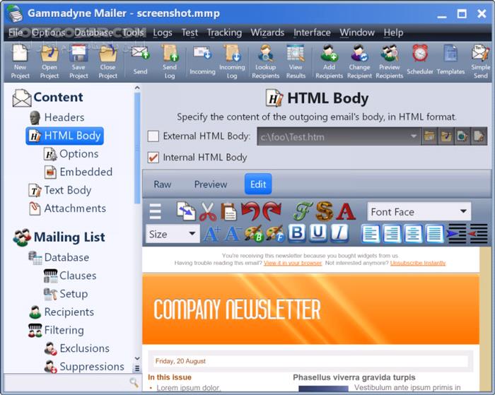 دانلود Gammadyne Mailer 71.0 - دانلود ارسال ایمیل‌های انبوه - سافت گذر