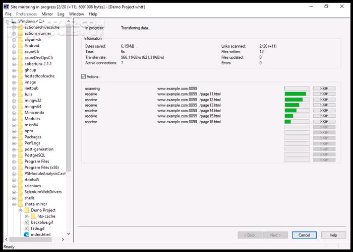 دانلود HTTrack Website Copier 3.50 (دانلود کردن کامل سایت) با لینک مستقیم و کرک معتبر