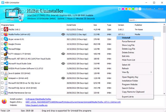 دانلود Hibit Uninstaller 3.2.55 - دانلود حذف کامل نرم افزارهای نصب شده - سافت گذر