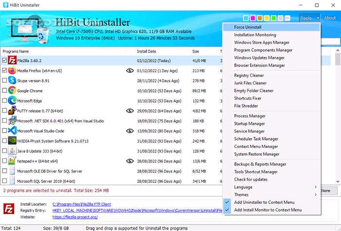 دانلود Hibit Uninstaller 3.2.55 - دانلود حذف کامل نرم افزارهای نصب شده - سافت گذر