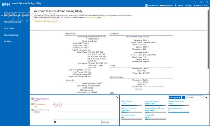 دانلود Intel Extreme Tuning Utility 10.0.1.31 (x64) - دانلود اورکلاک سی پی یو - سافت گذر