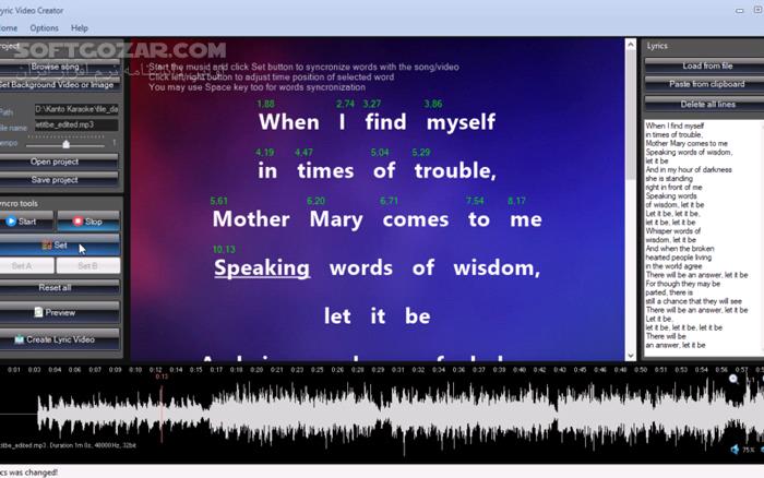 دانلود Lyric Video Creator 6.5.0 (ساخت کارائوکه) با لینک مستقیم و کرک معتبر