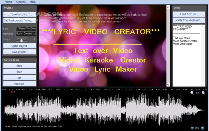 دانلود Lyric Video Creator 6.5.0 (ساخت کارائوکه) با لینک مستقیم و کرک معتبر