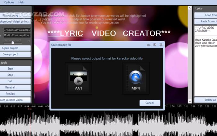 دانلود Lyric Video Creator 6.5.0 (ساخت کارائوکه) با لینک مستقیم و کرک معتبر