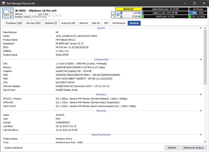 دانلود MiTeC Task Manager DeLuxe - دانلود جایگزین تسک منیجر ویندوز - سافت گذر