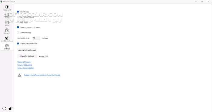 دانلود Minimal Firewall 2.5.1 - دانلود فایروال ویندوز - سافت گذر