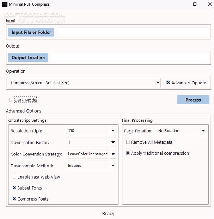 دانلود Minimal PDF Compress 1.9.3 - دانلود کاهش حجم پی‌دی‌اف - سافت گذر