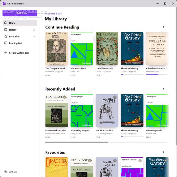 دانلود Obsidian Ebook Reader Premium 2.1.2 (کتابخوان برای ویندوز) با لینک مستقیم و کرک معتبر