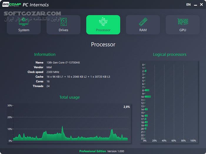 دانلود PC Internals Pro 2.003 (بررسی سخت افزار) با لینک مستقیم و کرک معتبر