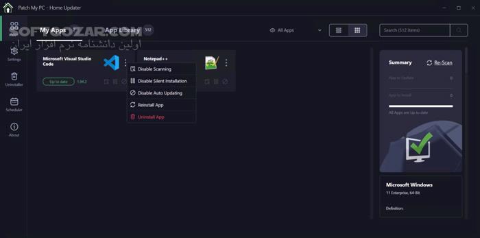 دانلود Patch My PC - Home Updater 5.3.2.0 - دانلود آپدیت خودکار برنامه‌های نصب شده در ویندوز - سافت گذر