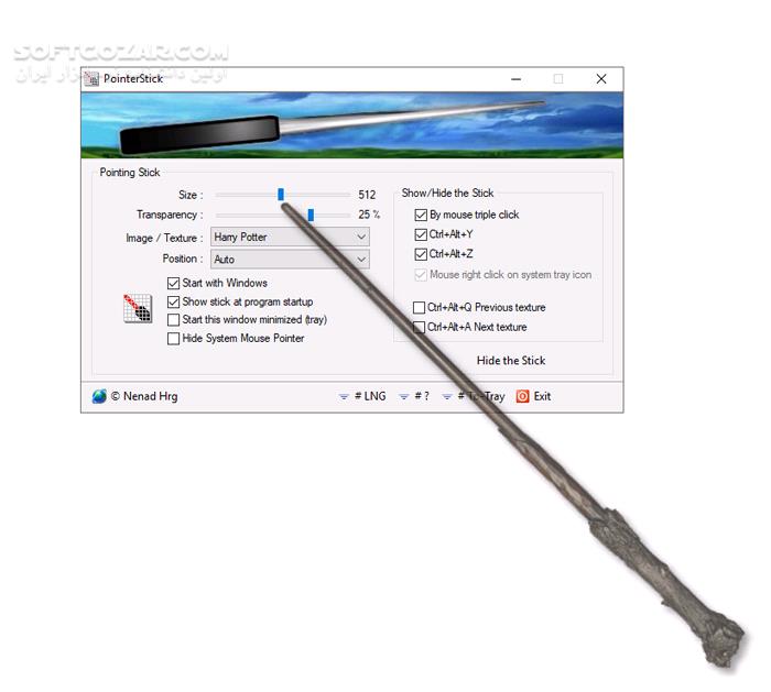 دانلود PointerStick 6.88 (چوب اشاره‌گر مجازی در دسکتاپ ویندوز) با لینک مستقیم و کرک معتبر
