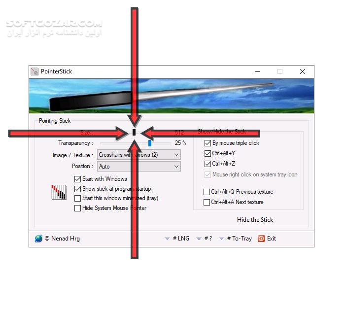 دانلود PointerStick 6.88 (چوب اشاره‌گر مجازی در دسکتاپ ویندوز) با لینک مستقیم و کرک معتبر
