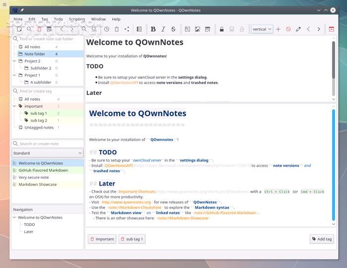 دانلود QOwnNotes 25.10.4 (یادداشت برداری) با لینک مستقیم و کرک معتبر