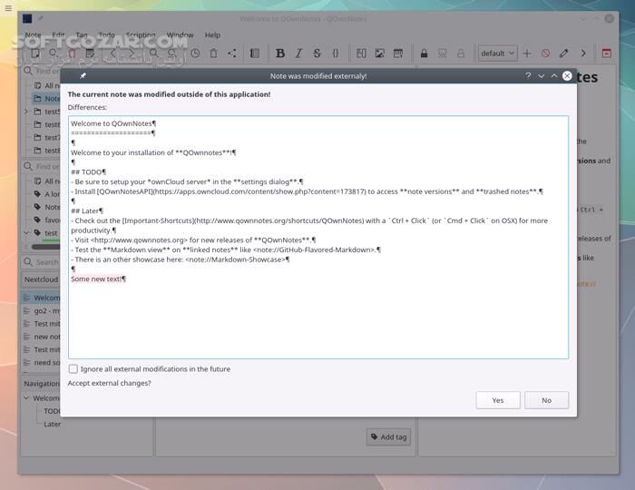دانلود QOwnNotes 25.10.4 (یادداشت برداری) با لینک مستقیم و کرک معتبر