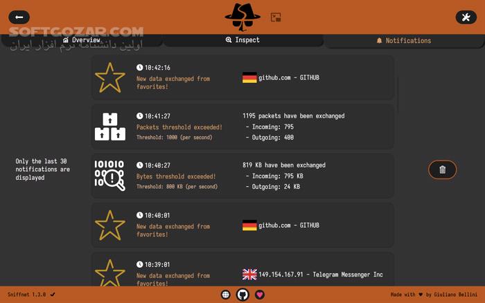 دانلود Sniffnet 1.3.2 - دانلود نظارت بر شبکه - سافت گذر