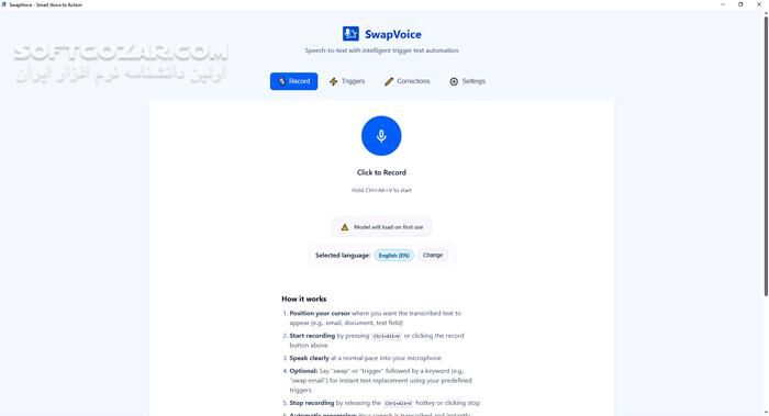 دانلود SwapVoice 1.0.13 (تبدیل گفتار به متن) با لینک مستقیم و کرک معتبر