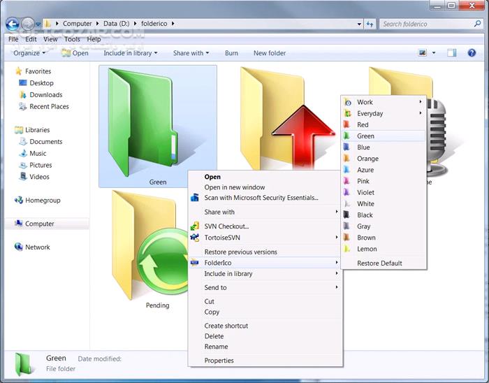 دانلود Teorex FolderIco 8.0.1 - دانلود تغییر رنگ فولدرها - سافت گذر