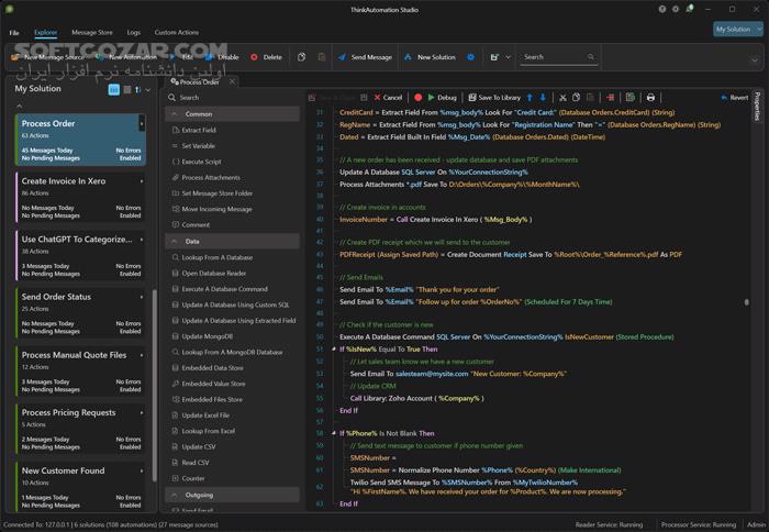 دانلود ThinkAutomation Studio Professional Edition 5.0.1046.2 - دانلود خودکارسازی فرایندهای تجاری - سافت گذر