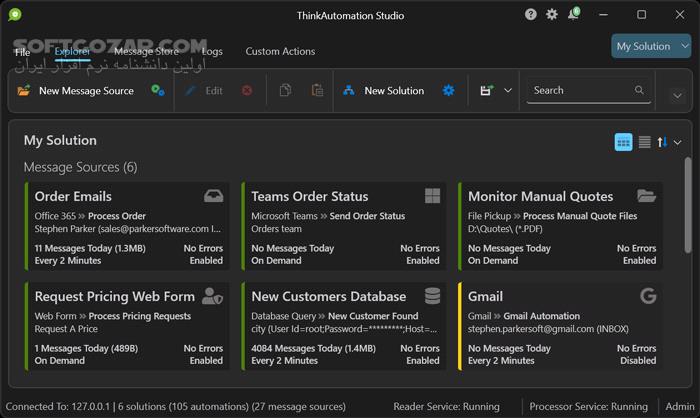 دانلود ThinkAutomation Studio Professional Edition 5.0.1046.2 - دانلود خودکارسازی فرایندهای تجاری - سافت گذر