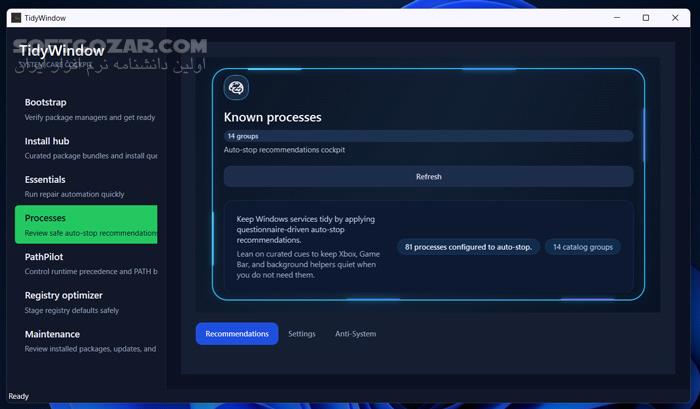 دانلود TidyWindow 4.6.2 (بهینه سازی ویندوز) با لینک مستقیم و کرک معتبر