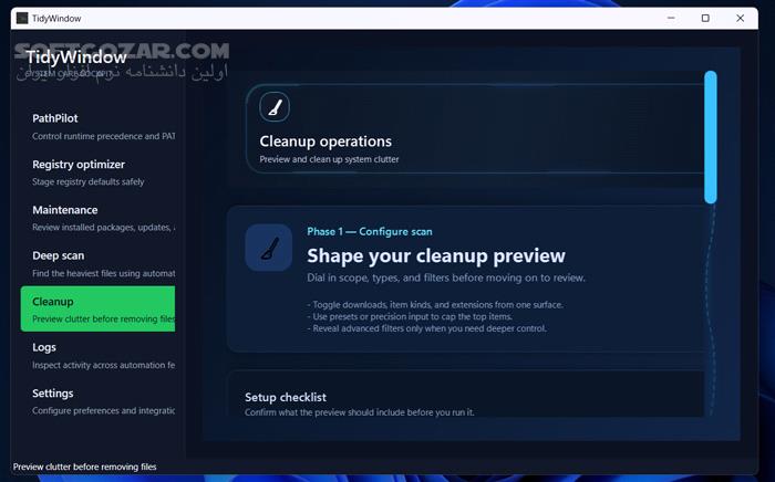 دانلود TidyWindow 4.6.2 (بهینه سازی ویندوز) با لینک مستقیم و کرک معتبر