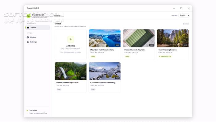 دانلود TranscribeKit 1.2.0 (تبدیل فایل‌های صوتی و ویدئویی به متن و زیرنویس‌) با لینک مستقیم و کرک معتبر