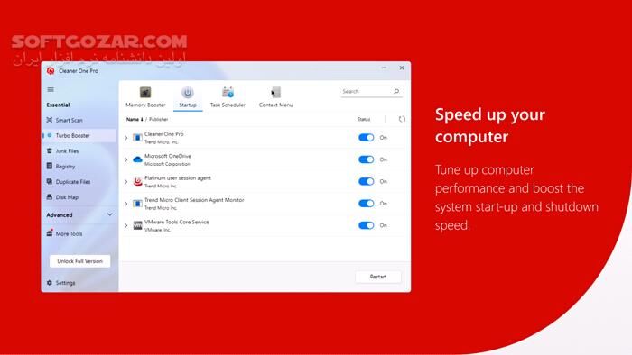 دانلود Trend Micro Cleaner One Pro 6.8.0.333 (بهینه سازی ویندوز) با لینک مستقیم و کرک معتبر
