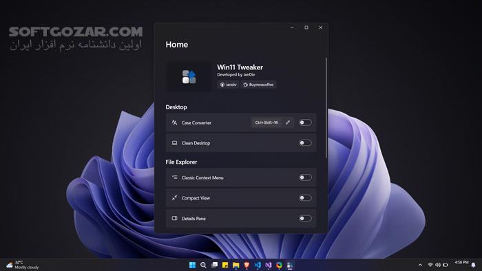 دانلود Win11 Tweaker 2.0.0 (x64) - دانلود شخصی‌سازی ویندوز ۱۱ - سافت گذر