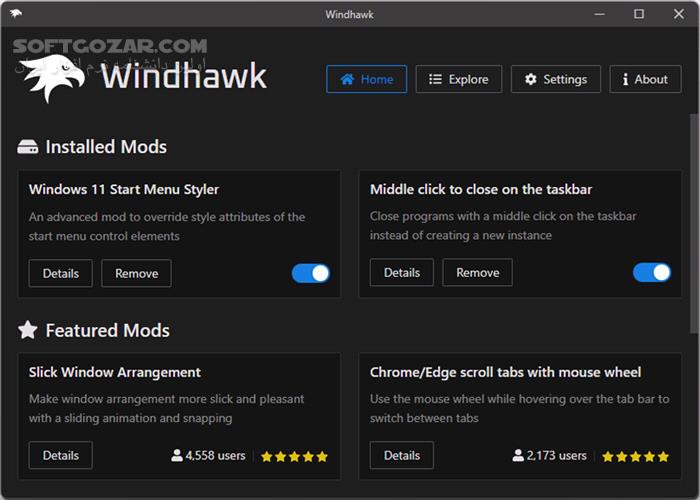 دانلود Windhawk 1.5.1 - دانلود بهینه سازی ویندوز - سافت گذر